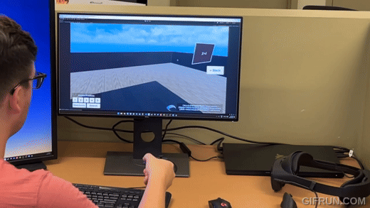 VR Controllers on Desktop technique.