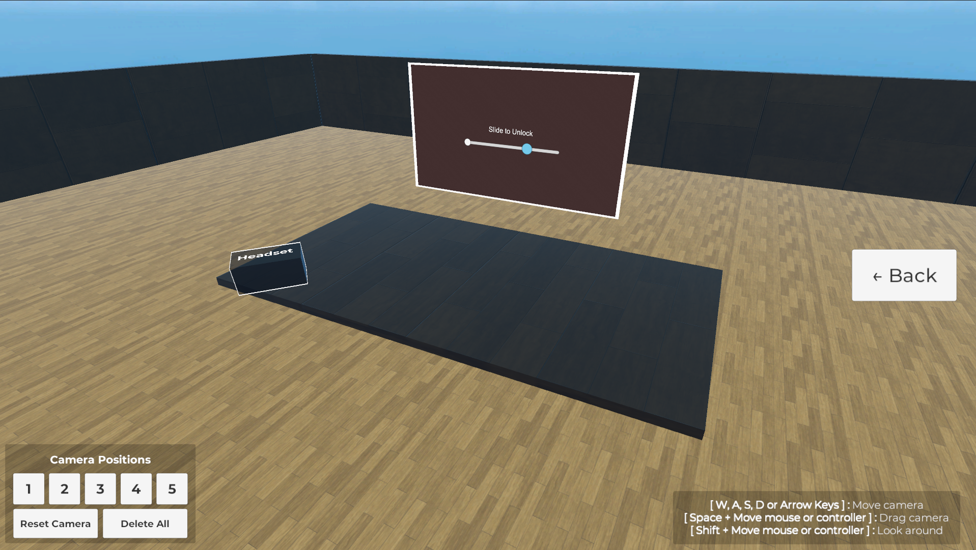 Simulated HMD View technique.