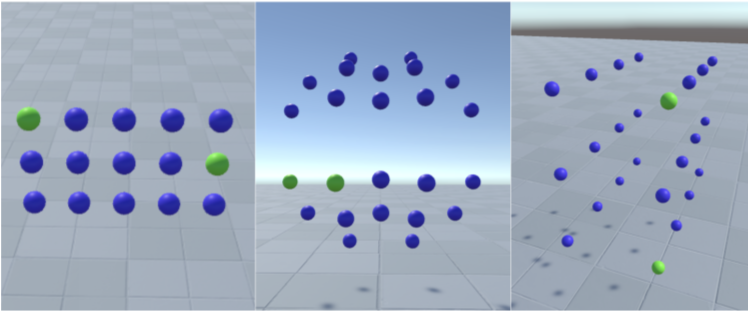 Diagram of experiment 1 layouts.